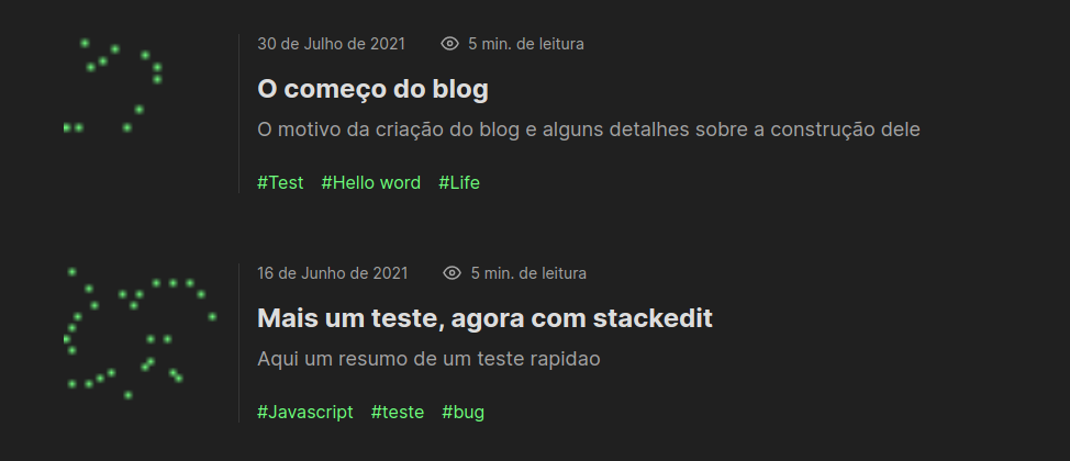 vários quadrados verdes bem pequenos, alguns estão separados tanto em x quando em y, mas tem um blur nos quadrados